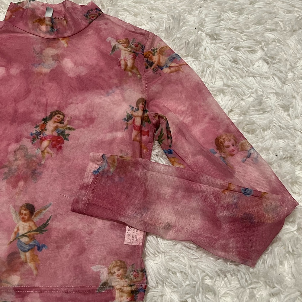 Mesh angels shirt